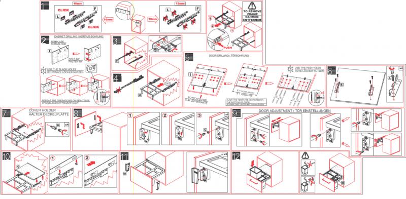 Franke Sorter Garbo 60-2 Einbau-Abfallsystem 2 x 18-Liter-Abfallbehälter 1210284027