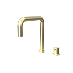 Waterevolution Flow 2-Loch Küchenarmatur gebürstetes Gold PVD T151HWGE