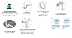 Ausmann Siphon platzsparender Spülsiphon für die Küche mit Entlüftung und 2 Spülmaschinenanschlüssen 1208957660