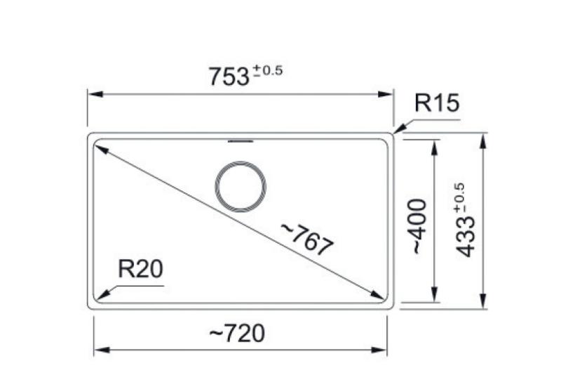 Franke Maris MRG 110-72 Fragranite Black Edition matt schwarzes Unterbau-Spülbecken