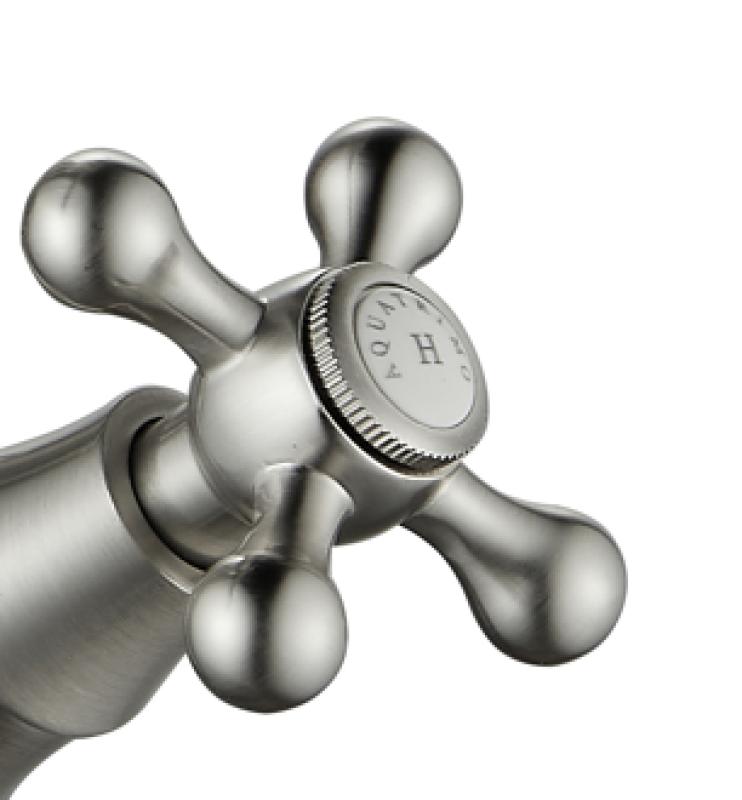 AquaTrimo Windsor Nostalgische Küchenarmatur mit rundem Auslauf, Edelstahl 21WS7652NM