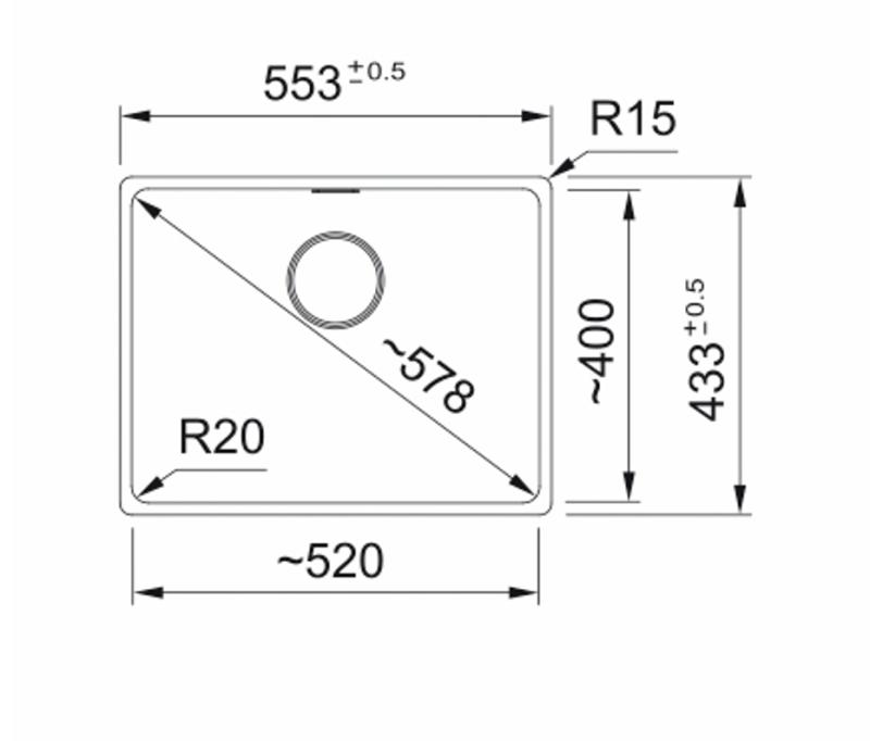 Franke Maris MRG 110-52 Fragranite Auster Unterbau-Spüle
