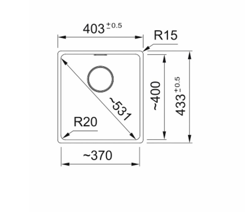 Franke Maris MRG 110-37 Fragranit matt schwarz Unterbau Spülbecken