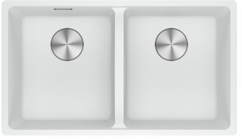 Franke Maris MRG 220-35-35 Fragranite Polarweiß Doppelspüle Flächenbündig