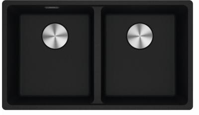 Franke Maris MRG 120-35-35 Fragranit Onyx Doppelspüle Unterbau