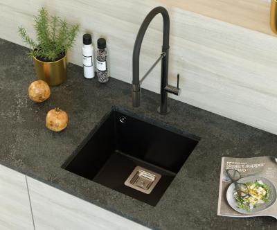 Quadri Quadrangle Granit Unterbau-Spülbecken 42x42, Schwarz 1208957887