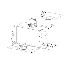 Franke Maris Box Flush EVO Einbauhaube mattschwarz 70cm 305.0665.365