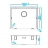 CARESSI Basic Line RVS spoelbak 50x40 met vernieuwde geïntegreerde plug CABLPP50R10