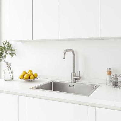 Ausmann Inox Square Küchenarmatur mit schwenkbarem Auslauf komplett Edelstahl 1208958309