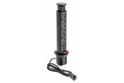 Desktop-Verlängerungskabel 60 mm, 3x UK-Steckdose, 2xUSB 2,1A 5V (schwarz) ENGLISH VERSION 1208958628