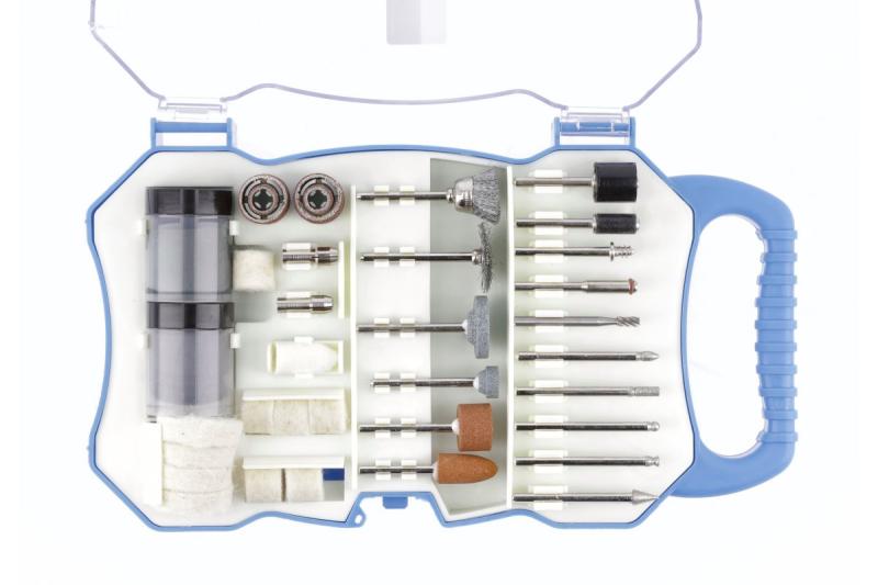 Hoegert Set mit Ersatzteilen für den Mini-Schleifer, 71 Stück. 1208960203