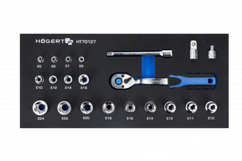 Hoegert Steckschlüsselsatz mit Ratschengriff 1208962037