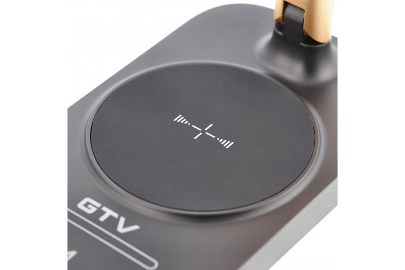 Decor Schreibtischlampe Bressi 8W 450lm AC220-240V 3-CCT Wireless Charging USB PF>0 5 RA>80 Schwarz / Gold 1208962479