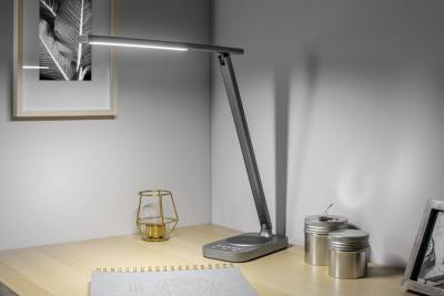 Decor Schreibtischlampe Bressi 8W 450lm AC220-240V 3-CCT kabelloses Laden USB PF>0 5 RA>80 Grau 1208962480