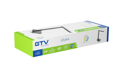 Decor IZUKA LED-Schreibtischlampe 6W 400lm AC220-240V 50/60Hz CCT induktives Ladegerät schwarz 1208962497