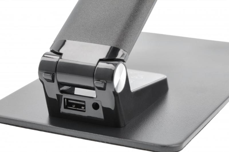 Decor Schreibtischlampe Loneos 12W 700lm AC220-240V 3-CCT 5-Stufen-Dimmung RA>80 USB schwarz 1208962502