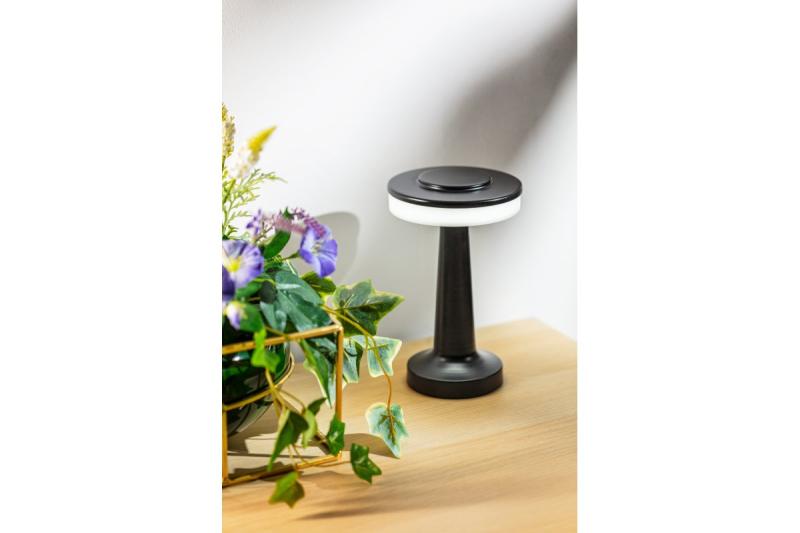 Decor Schreibtischlampe Monum 3W 200lm DC 5V 1A 3000 K 3 Grad dimmbarer Akku 1800 mAh schwarz 1208962504