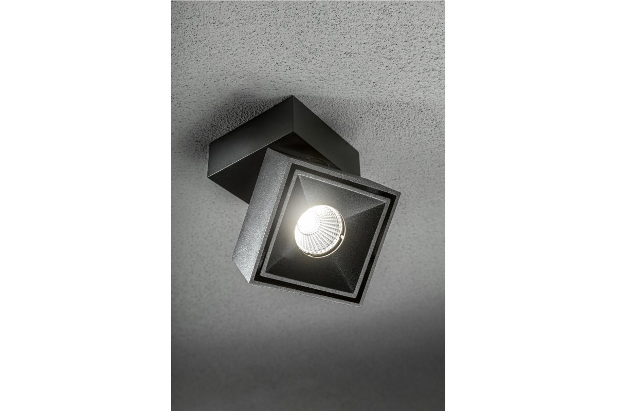 Decor LED-Leuchte BIANCO 8W 680lm AC220-240V 50/60 Hz PF>0 9 Ra≥80 IP20 IK06 36° 4000K quadratisch schwarz 1208962670