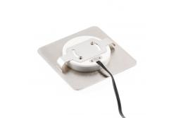Decor LED Treppenbeleuchtung ESCADA KB DC12V quadratisch mit mattierter Abdeckung 0,8W 70lm 4000K Edelstahlkabel 150cm.