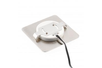 Decor LED Treppenbeleuchtung ESCADA KB DC12V quadratisch mit mattierter Abdeckung 0,8W 70lm 4000K Edelstahlkabel 150cm.