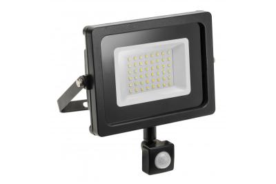 LED-Flutlicht iNEXT mit Bewegungssensor 20 W 1600 lm, PF>0,9, RA>80, IP65, 120°, 6400 K, schwarzes Gehäuse 1208962859