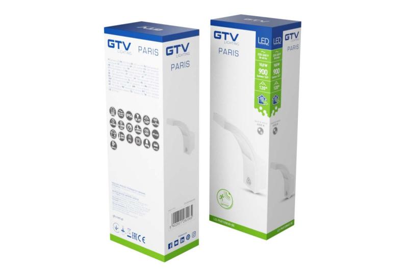 Decor LED-Leuchte PARIS mit Bewegungssensor 10W 900lm IP54 AC220-240V 50/60Hz 140° 9m 4000K weiß 1208963095