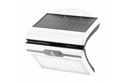 RAMOS Solarfassadenleuchte mit Bewegungs-/Dämmerungssensor, 50W, 300lm, 3,7V 1800mAh, IP44, 6000K, weiß 1208963114