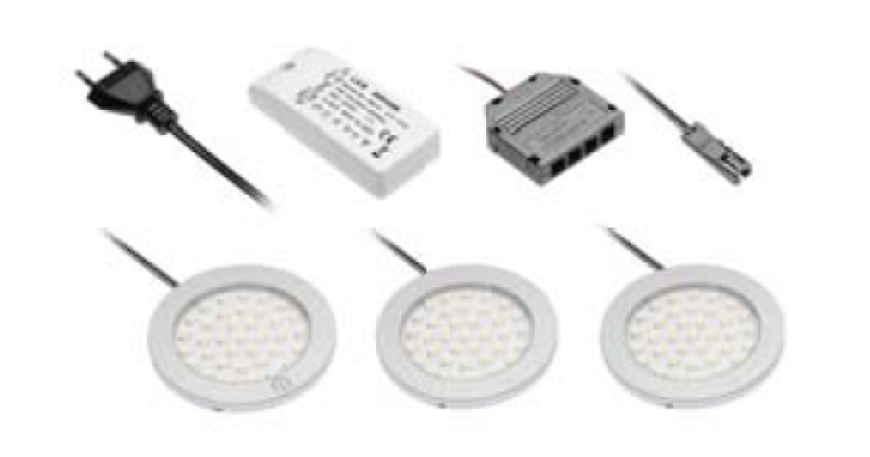 Decor Cucina Kitchen lighting set with 3 spotlights with switch lighting warm white 1208963267