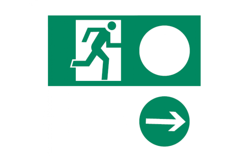 Notausgangsschild universal, 150X300 1208963659