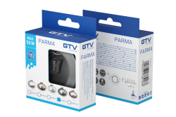 Decor PARMA Deckenspot-Leuchte IP20 rund schwarz verchromt TYP 2114 1208963766