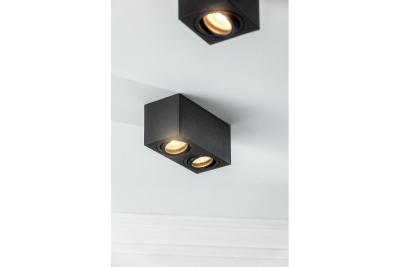 Decor Deckenleuchte AVEIRO DUO Aluminium 160x80x85mm IP20 max 20W*2 quadratisch schwarz 1208963824