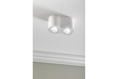 Decor Deckenleuchte AVEIRO DUO Aluminium 160x80x85mm IP20 max 20W*2 rund weiß 1208963827