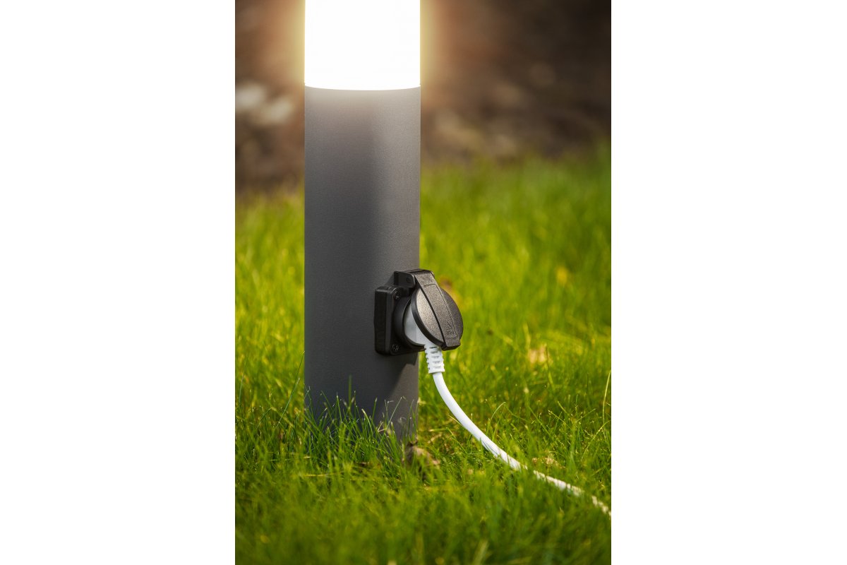 Decor CORTA-P 40 Gartenlampe E27 MAX.25W IP44 AC220-240V 50-60Hz Steckdose max. 3000W Poller Graphit 1208963861