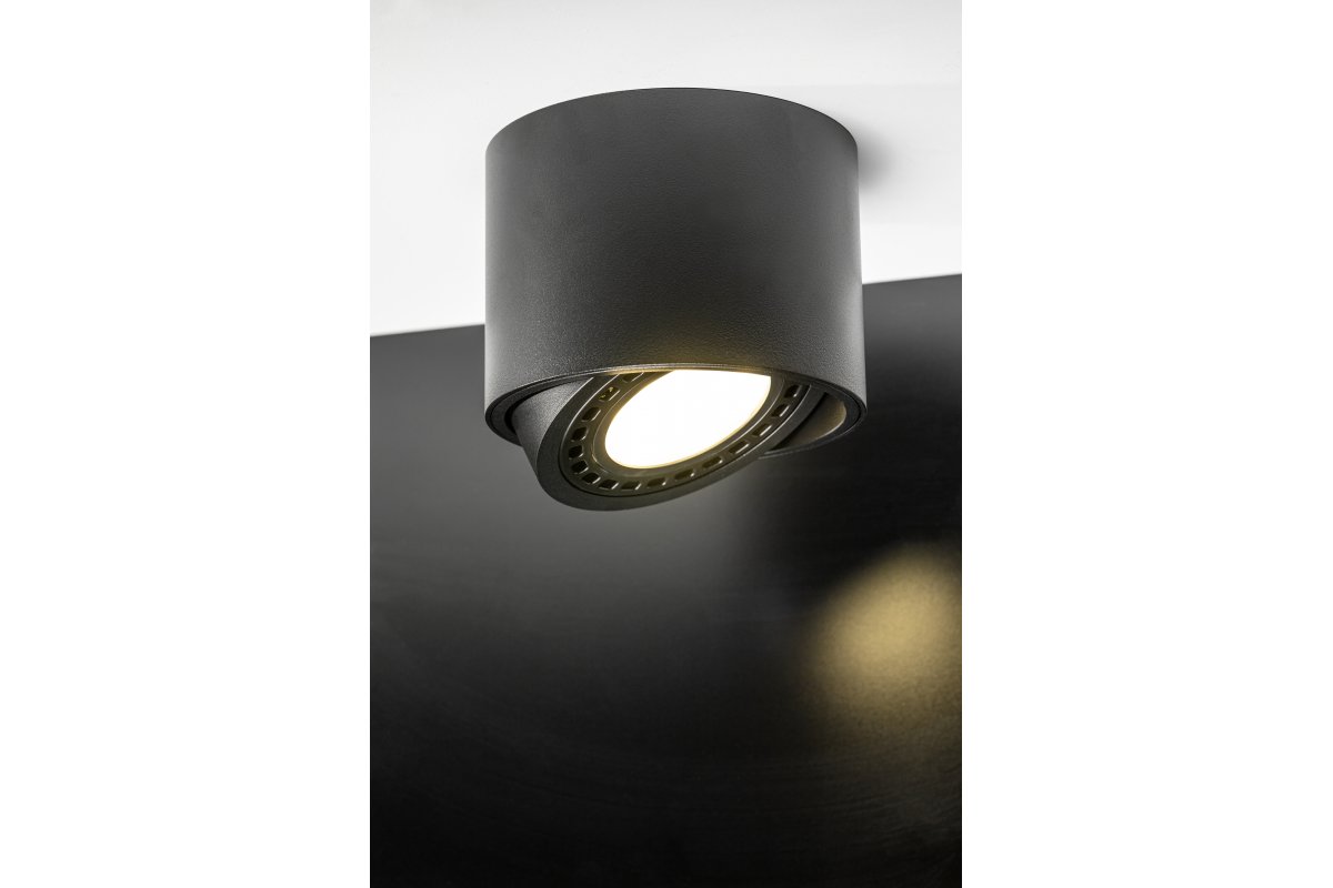 Decor ISUMI Deckenlampe mit verstellbarem Winkel, Aluminium 130x100 IP20 ES111 GU10 rund schwarz. 1208963894