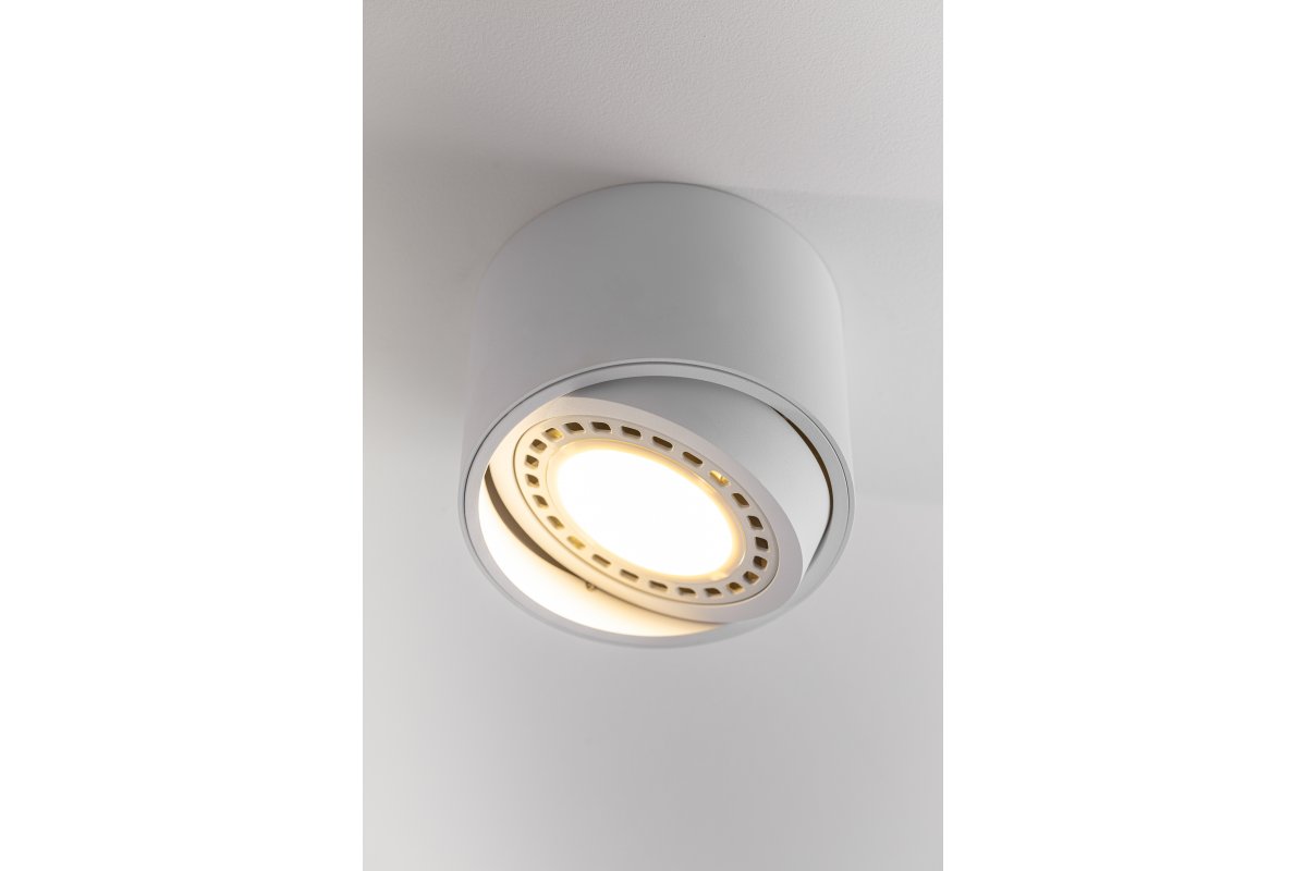 Decor ISUMI Deckenlampe mit verstellbarem Winkel, Aluminium 130x100 IP20 ES111 GU10 rund, weiß. 1208963895