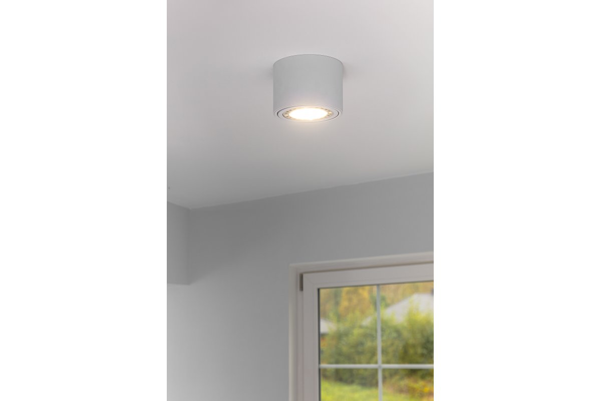 Decor ISUMI Deckenlampe mit verstellbarem Winkel, Aluminium 130x100 IP20 ES111 GU10 rund, weiß. 1208963895