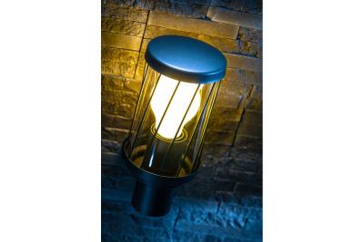 Decor KERTA-A Gartenleuchte E27 MAX.12W IP44 AC220-240V 50-60Hz einfache Wandleuchte oben Graphit 1208963906