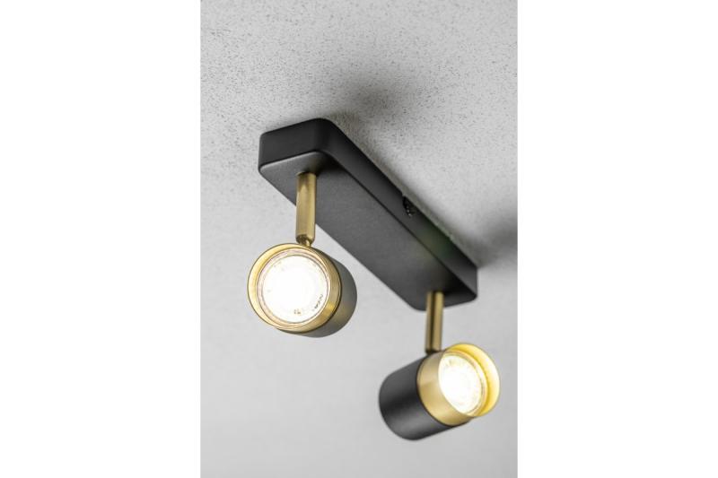 Decor Deckenleuchte ORIO Aluminium 24,0x5,5x14,0 IP20 2*GU10 max. 50W rund schwarz 1208963965