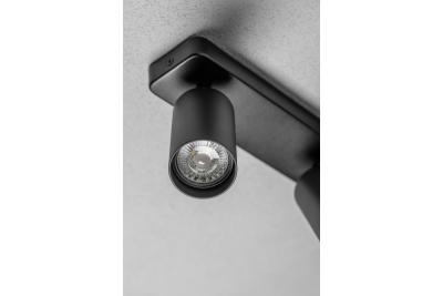 Decor Deckenleuchte SANTO BIS Aluminium IP20 max. 20W*2 doppelt rund schwarz 1208963999