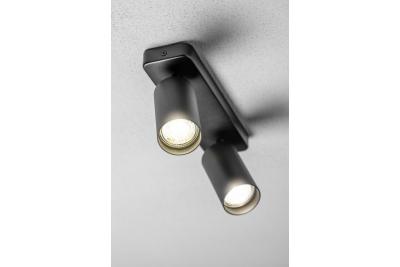 Decor Deckenleuchte SANTO BIS Aluminium IP20 max. 20W*2 doppelt rund schwarz 1208963999