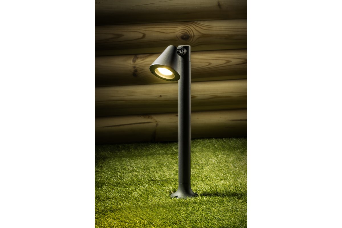 Decor Gartenleuchte LUSTINO-P 50 GU10 MAX.20W IP44 AC220-240V 50-60Hz Montagepfosten Graphit 1208964033