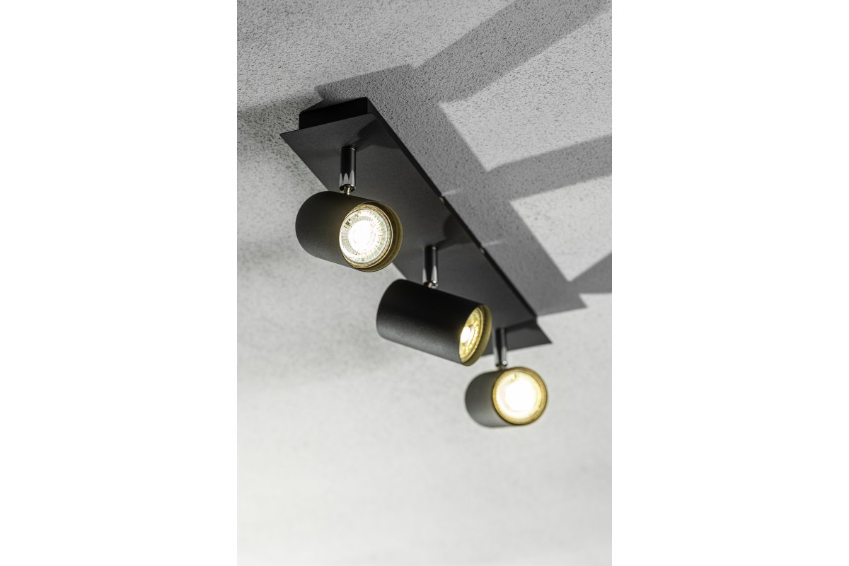 Decor Deckenleuchte VENETO IP20 max. 20W 3 x GU10 rund schwarz 1208964040