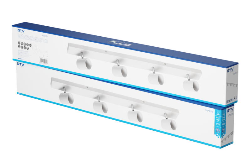 Decor Deckenleuchte VENETO IP20 max. 20W 4 x GU10 rund weiß 1208964041