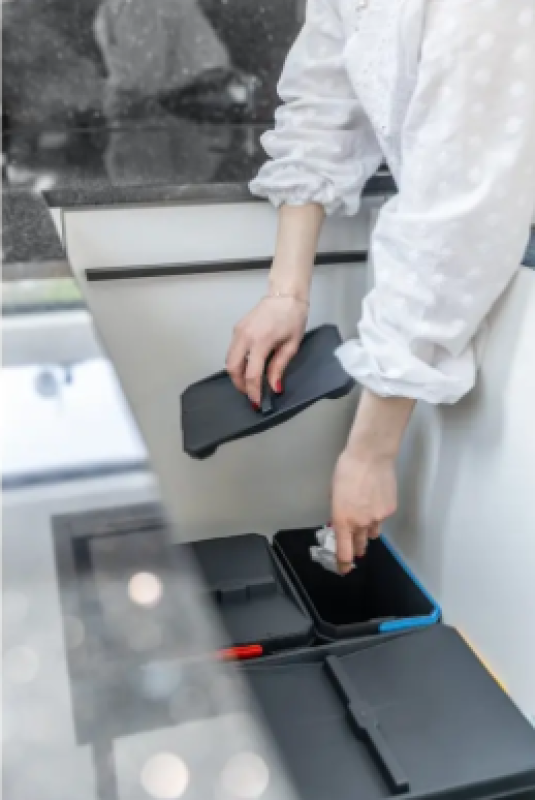 Garbi Basket B-60-3 Mülltrennsystem für Schublade 60 cm inkl. Halterung und 3 Mülleimer 1208964399