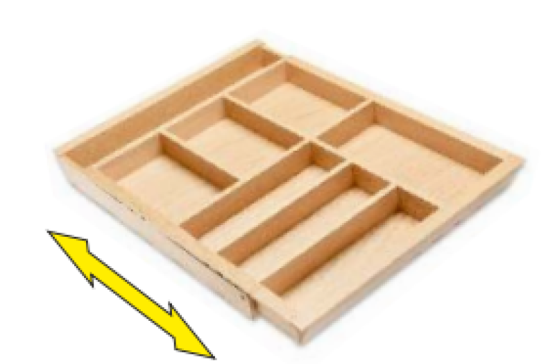 Dekor Cutle Besteckeinsätze Küche Verstellbarer Einsatz für 600-1000mm Schränke 1208966291