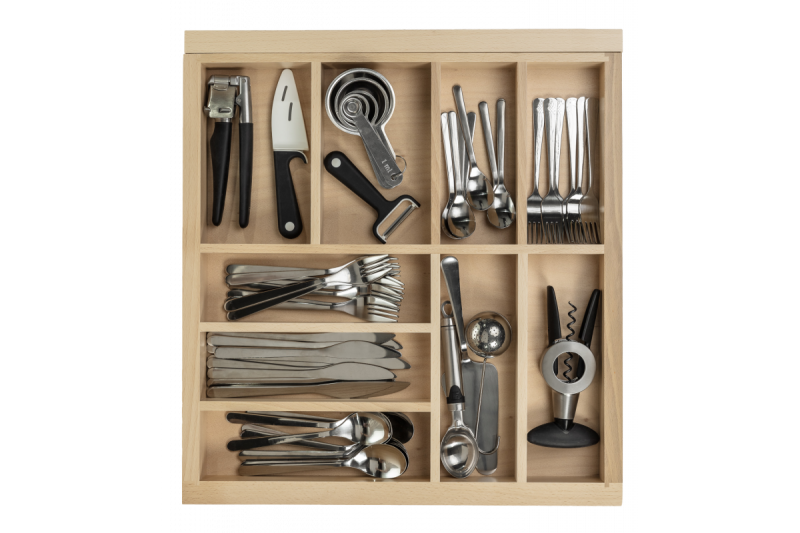 Decor Cutle Besteckkästen Küche Verstellbarer Besteck-Organizer 1208966292