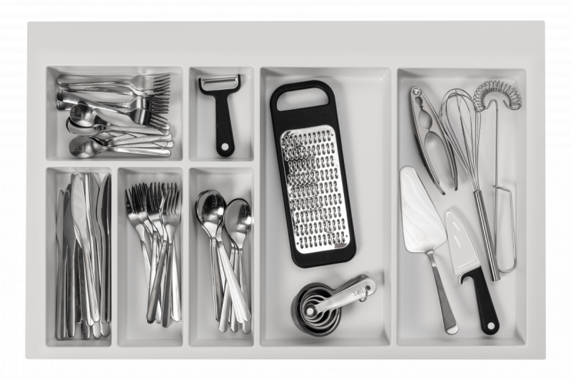 Dekor Cutlery Einsatz für Küchenschublade 800 Axispace Weiß 1208966379