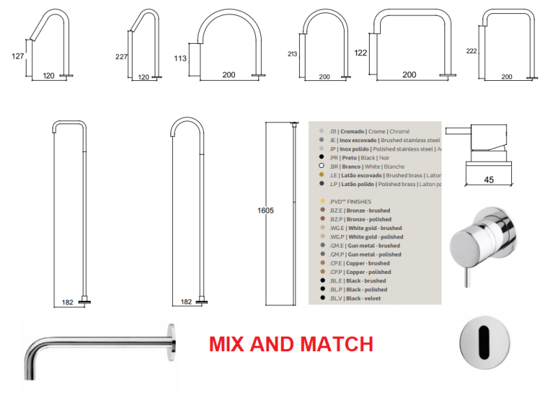 Waterevolution Flow Einbaub Infrarot-Batteriesensor, gebürstetes Gun Metal T118EBGME