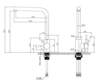 Kombinationsset Franke Spüle - Pure.sink Küchenarmatur - Küchensiphon