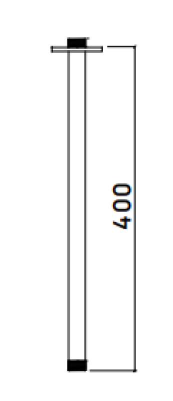 Waterevolution Flow Deckenhalterung 40cm PVD-Kupfer T164540CPE
